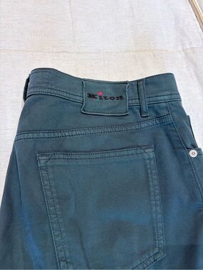 Kiton Slim-Fit Jeans in green with Back Patch Logo
